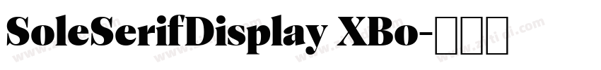 SoleSerifDisplay XBo字体转换